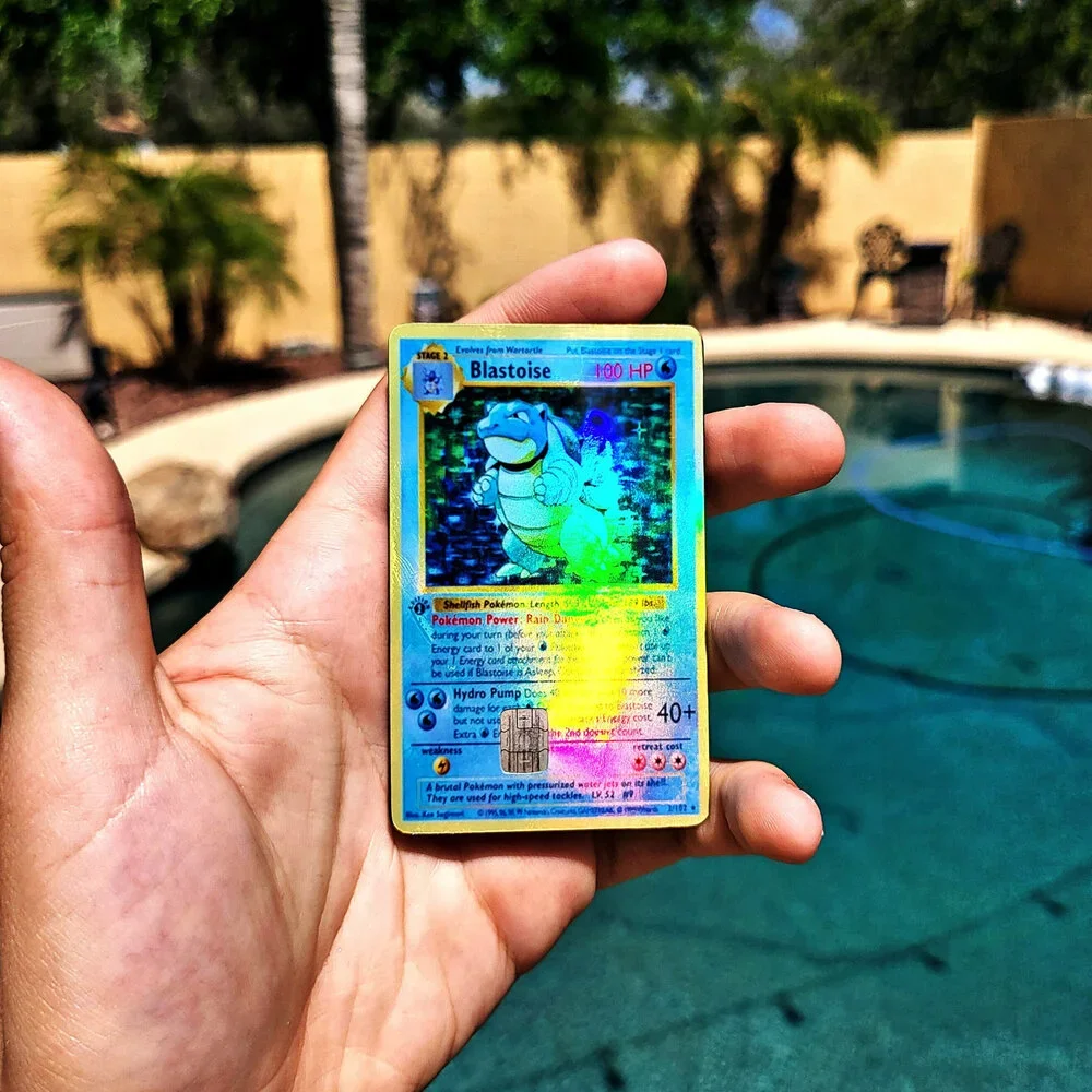 Card Skin Blastoise Pokemon Base Set Trading Card Game Credit Card Sticker Deca - Picture 15 of 15